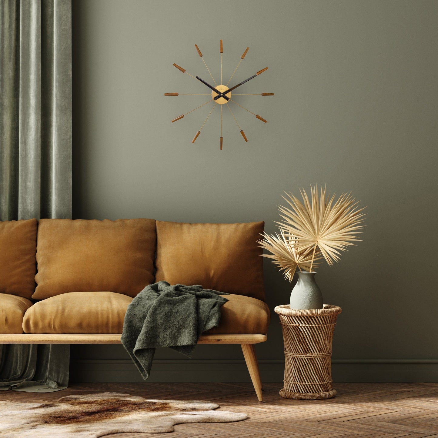 NeXtime Plug Inn Wandklok - Stille loop en uniek design - 58cm