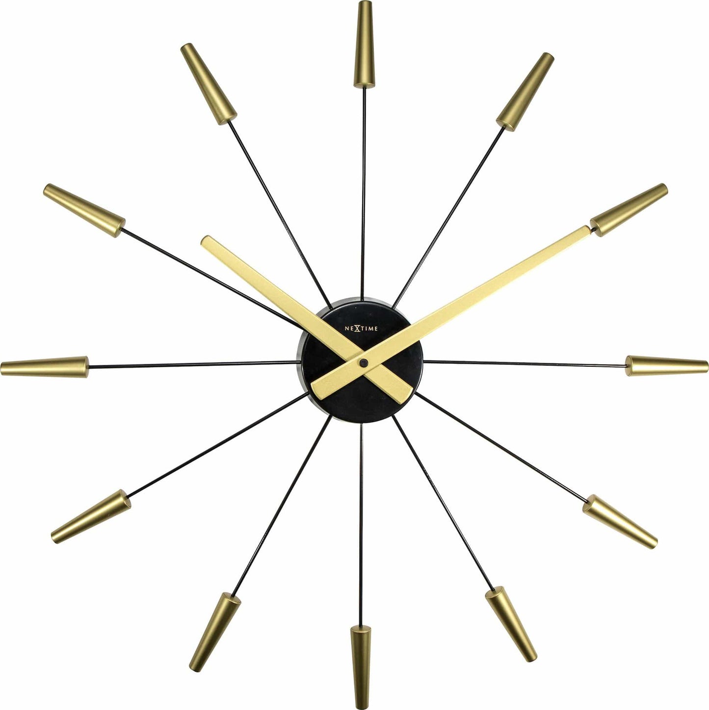 NeXtime Plug Inn Wandklok - Design zonder cijfers - 58cm Roestvrij Staal