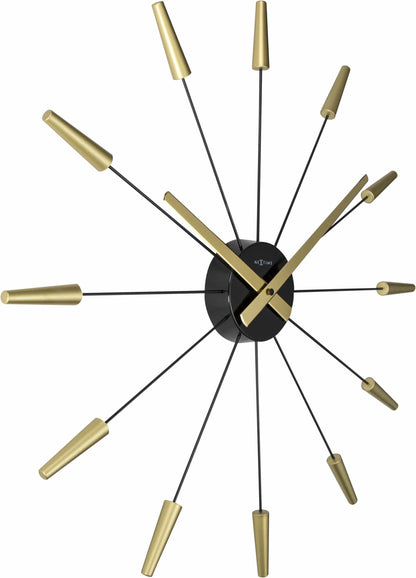 NeXtime Plug Inn Wandklok - Design zonder cijfers - 58cm Roestvrij Staal