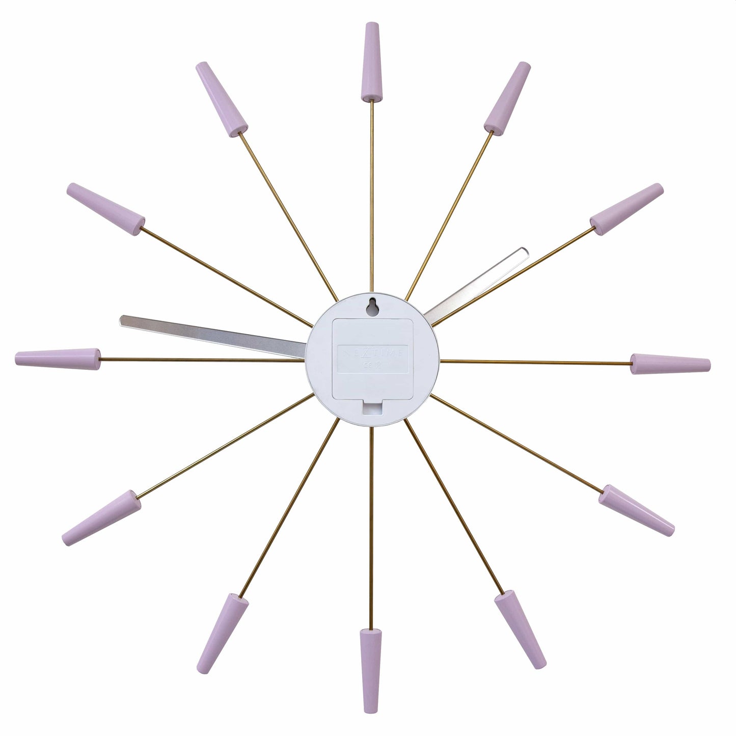 Comnox - Silent Wall Clock - Vintage – Stille tijdweergave – 58 cm – Roestvrij staal – Plug Inn – zilver, zwart, goud, multicolor