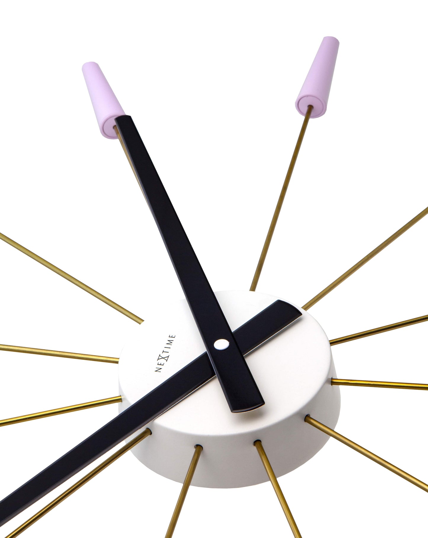 Comnox - Silent Wall Clock - Vintage – Stille tijdweergave – 58 cm – Roestvrij staal – Plug Inn – zilver, zwart, goud, multicolor