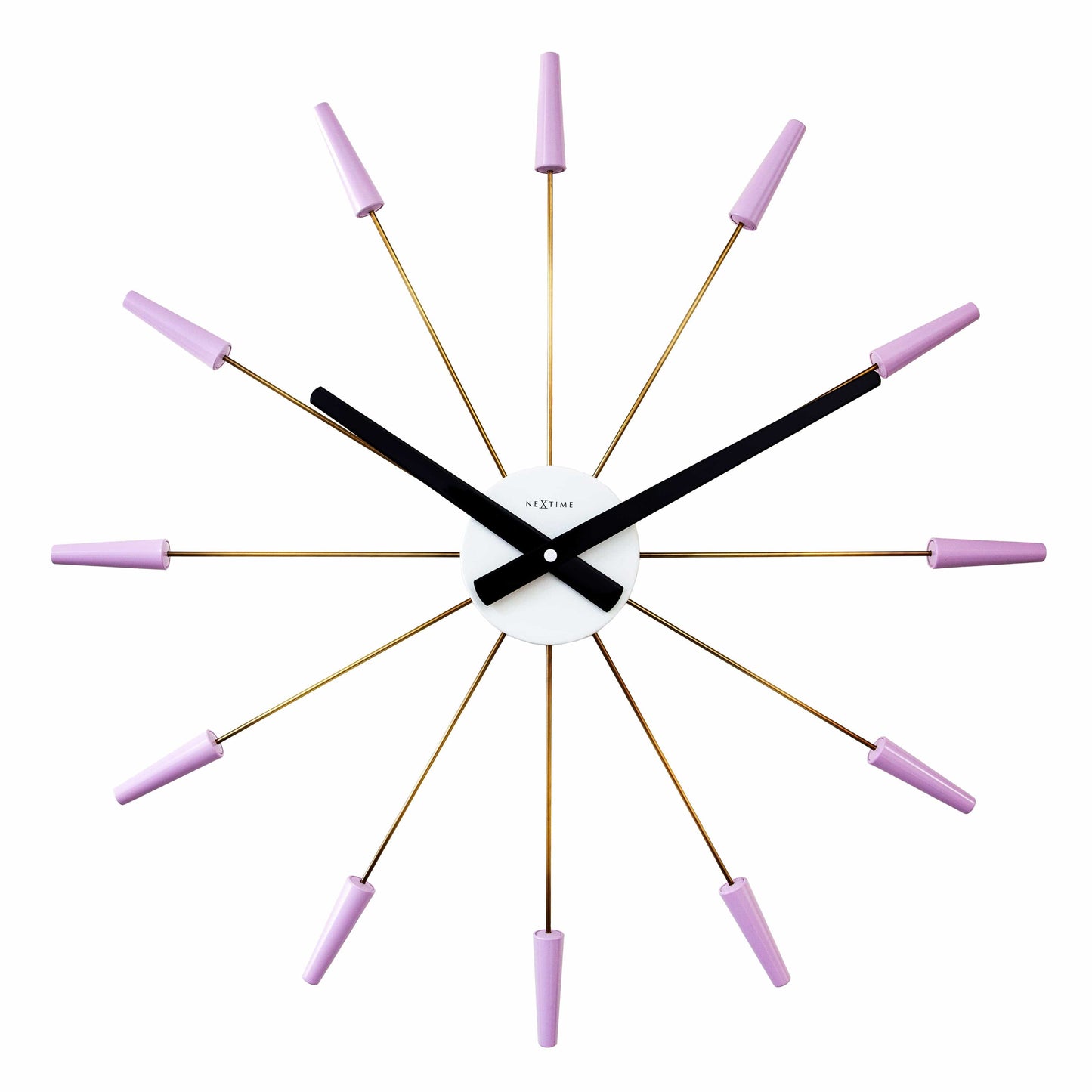 NeXtime Plug Inn Wandklok - Design zonder cijfers - 58cm Roestvrij Staal