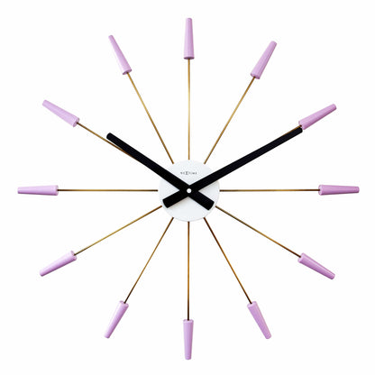 NeXtime Plug Inn Wandklok - Design zonder cijfers - 58cm Roestvrij Staal