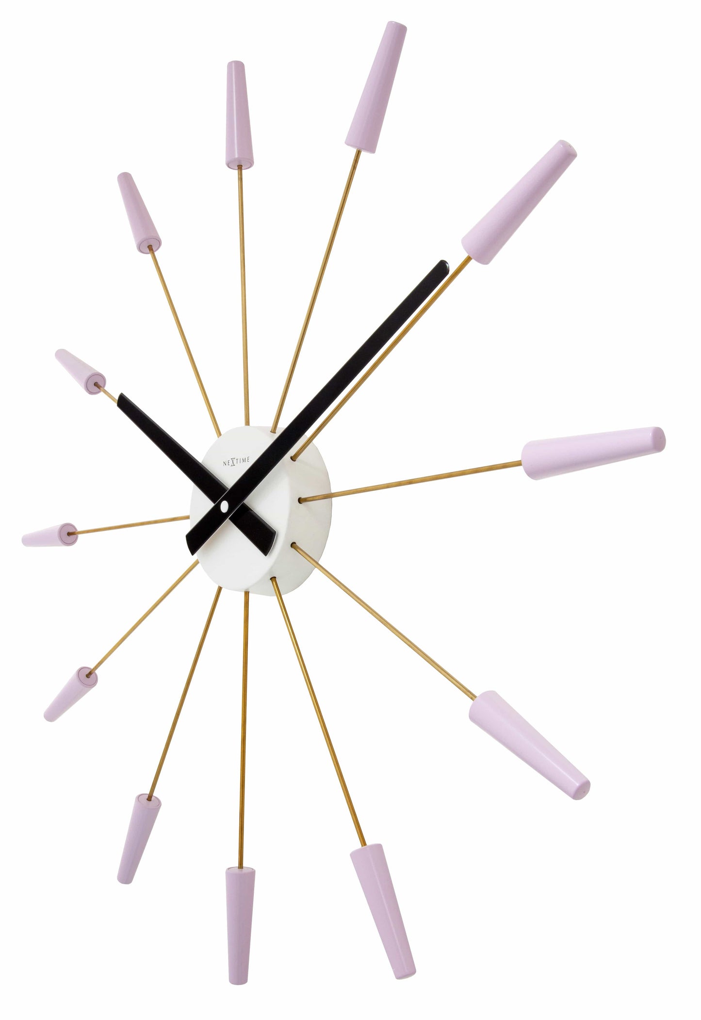 Comnox - Silent Wall Clock - Vintage – Stille tijdweergave – 58 cm – Roestvrij staal – Plug Inn – zilver, zwart, goud, multicolor