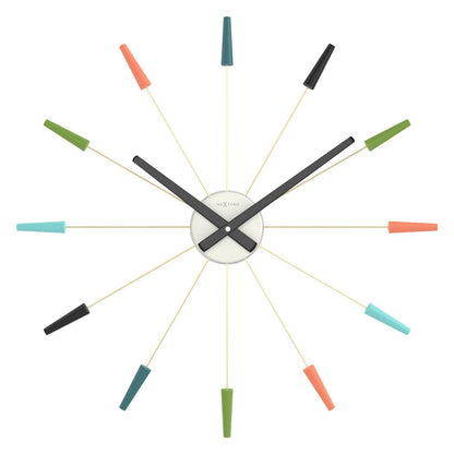NeXtime Plug Inn Wandklok - Design zonder cijfers - 58cm Roestvrij Staal