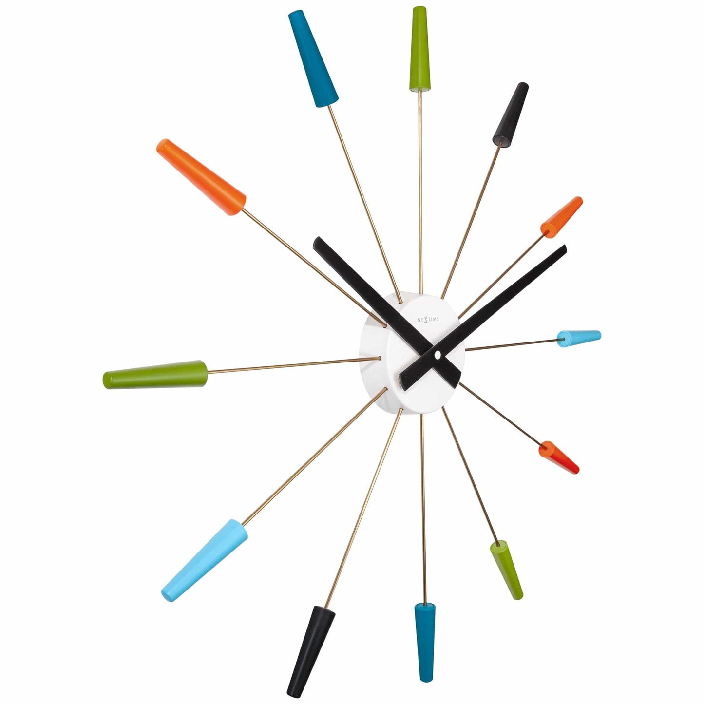 NeXtime Plug Inn Wandklok - Design zonder cijfers - 58cm Roestvrij Staal