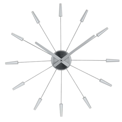 NeXtime Plug Inn Wandklok - Design zonder cijfers - 58cm Roestvrij Staal