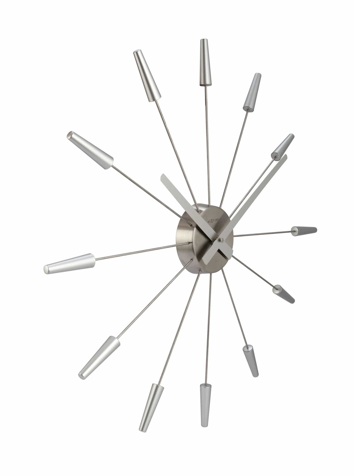 NeXtime Plug Inn Wandklok - Design zonder cijfers - 58cm Roestvrij Staal