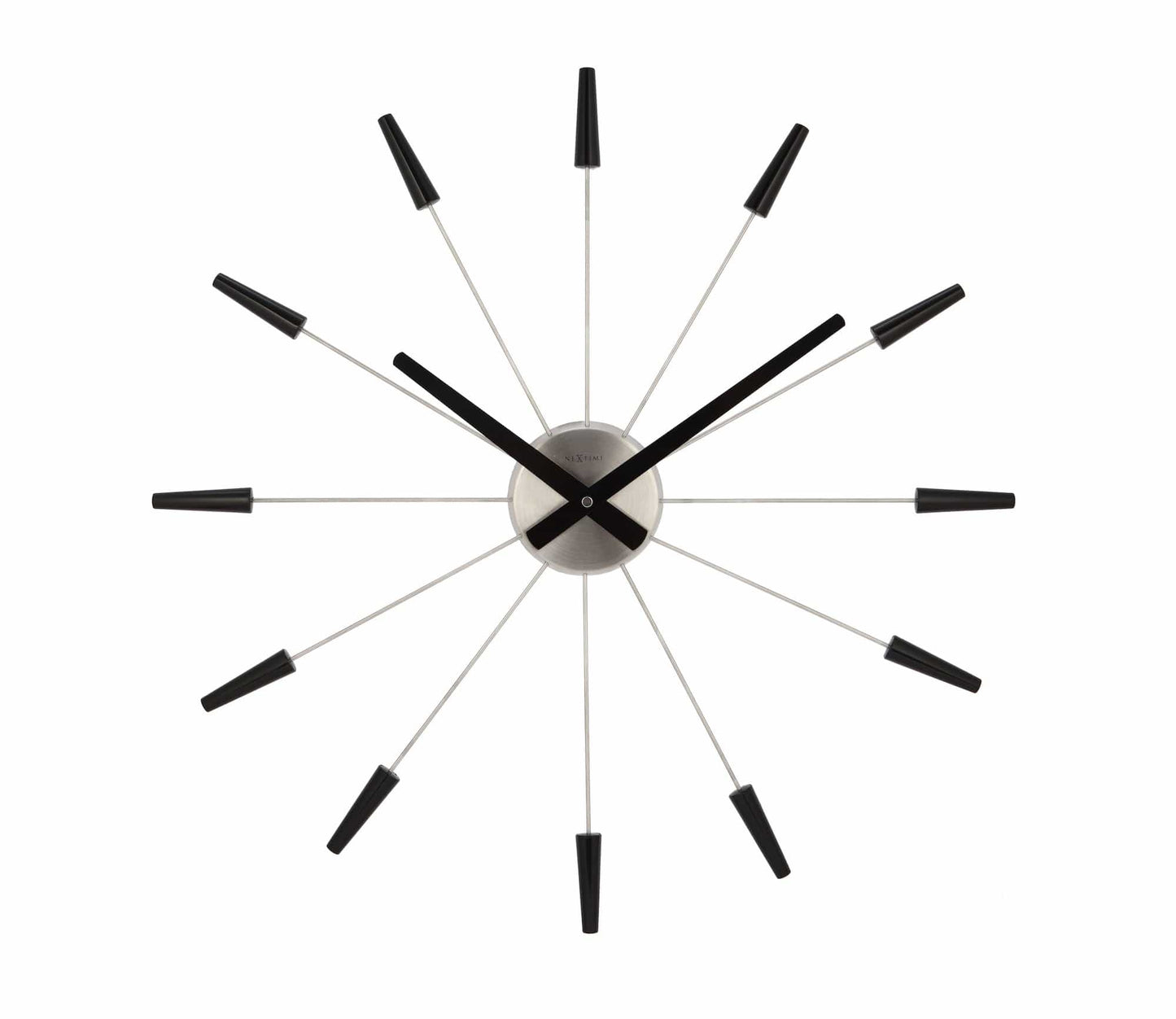 NeXtime Plug Inn Wandklok - Design zonder cijfers - 58cm Roestvrij Staal