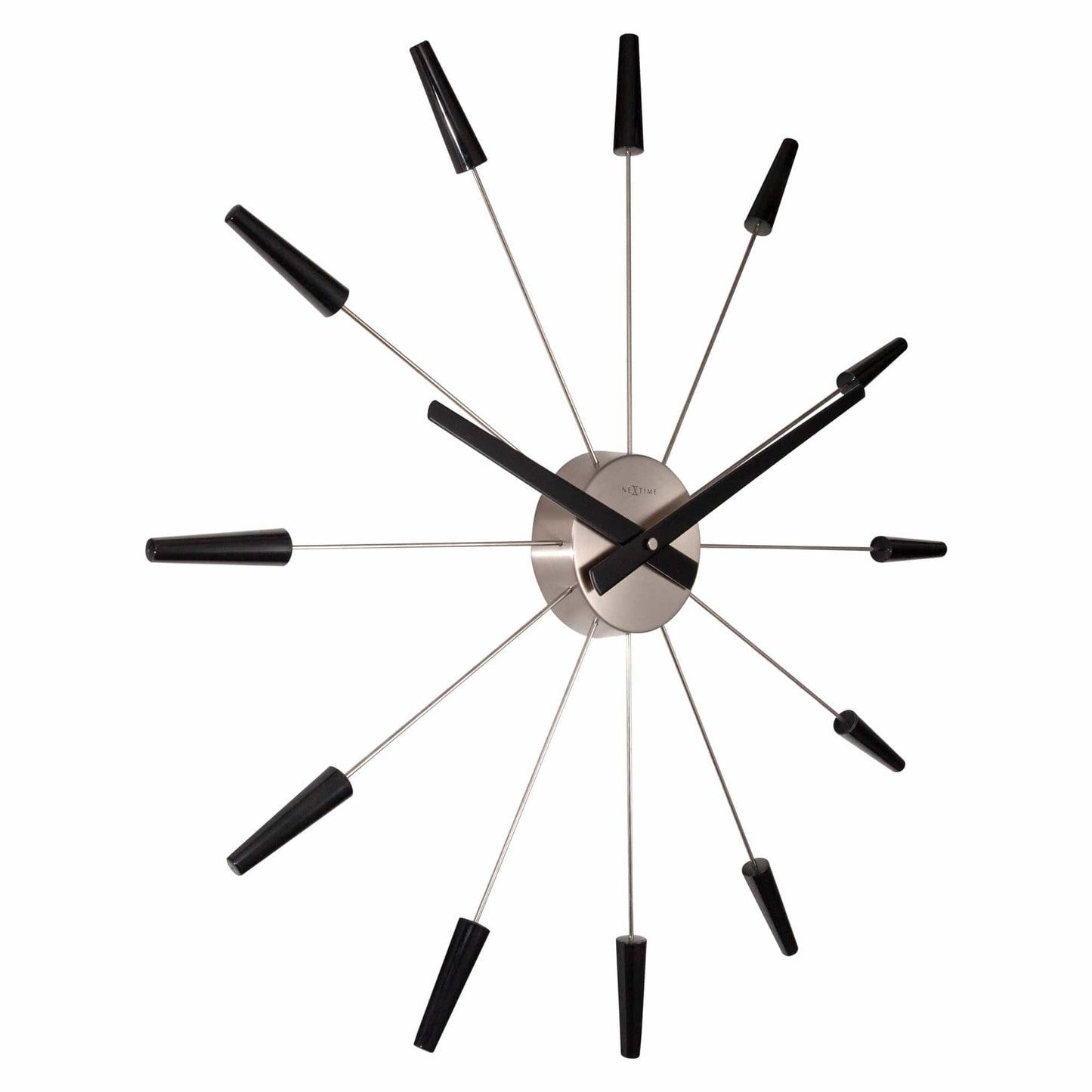 NeXtime Plug Inn Wandklok - Design zonder cijfers - 58cm Roestvrij Staal