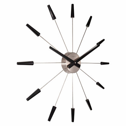 NeXtime Plug Inn Wandklok - Design zonder cijfers - 58cm Roestvrij Staal