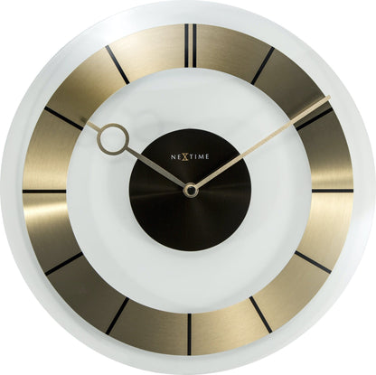 NeXtime Retro Wandklok - Tijdloos 60s Design - Aluminium & Glas