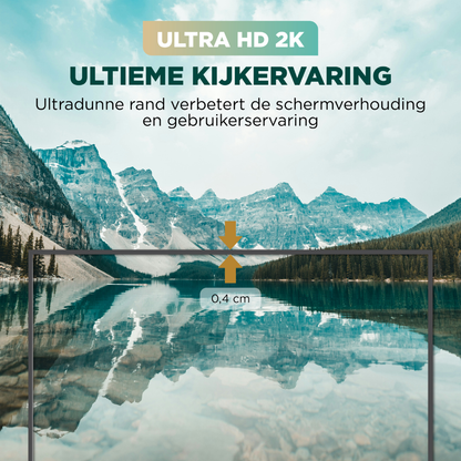 Een 13-inch Remodius 2K Quad HD scherm met HDR10+ display, uitgerust met een zwart standaard en een bijpassende beschermhoes, perfect voor mobiele gaming en creatieve werkzaamheden.