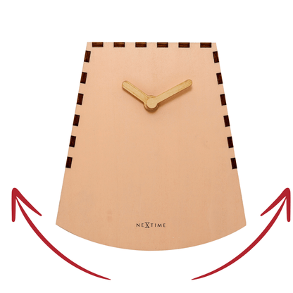 NeXtime Rocky - Unieke schommelende tafelklok - Hout