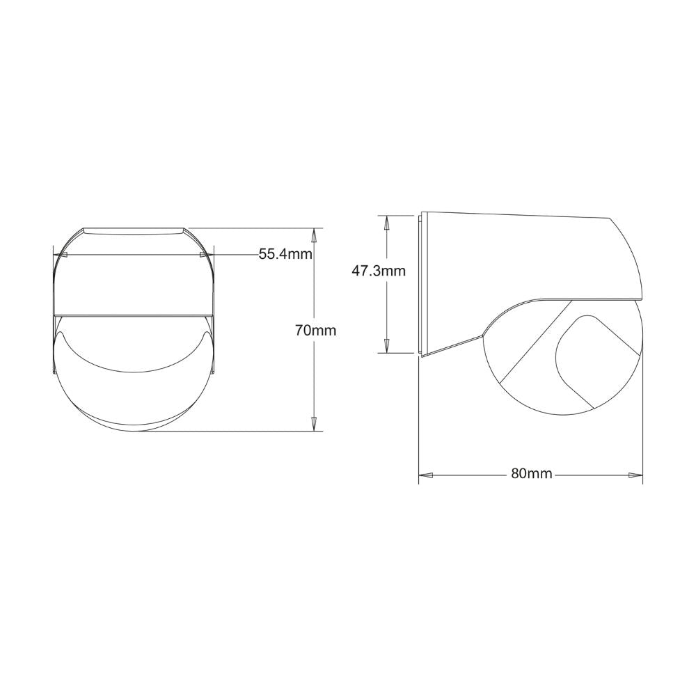 LED's Light 2-in-1 Bewegingsmelder met 12 meter bereik - Voor binnen & buiten - Wandmontage - Wit