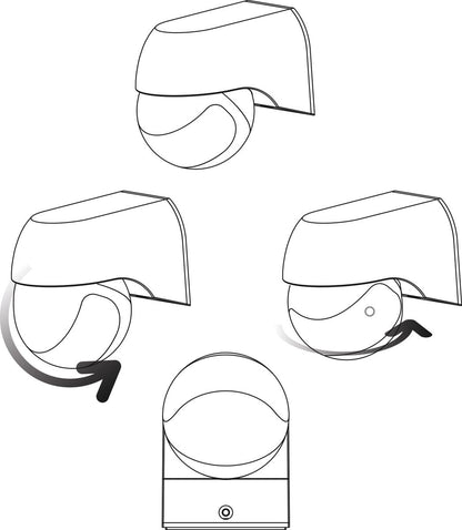 LED's Light 2-in-1 Bewegingsmelder met 12 meter bereik - Voor binnen & buiten - Wandmontage - Wit