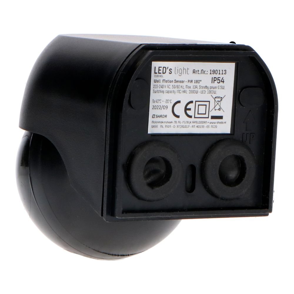 LED's Light 2-in-1 Bewegingsmelder met Afstandsbediening - Detecteert schemer en beweging - Zwart