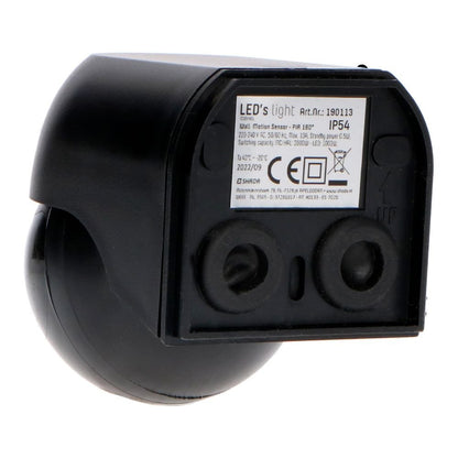 LED's Light 2-in-1 Bewegingsmelder met Afstandsbediening - Detecteert schemer en beweging - Zwart