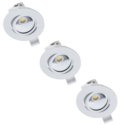 Comnox - LED's Light PRO Inbouwspot 68 mm - Duurzaam licht op maat - Energiezuinig & Dimbaar - 3 kleuren - IP65 - wit