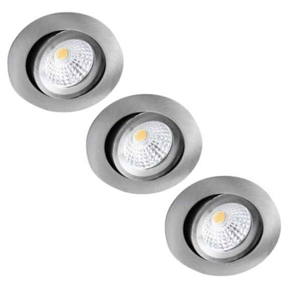 Comnox - LED Inbouwspot Nikkel - DimToWarm Licht met Warm Wit, Kantelbaar en Dimbaar – Ø68mm – IP44 – Voor Binnen- & Buitenruimtes