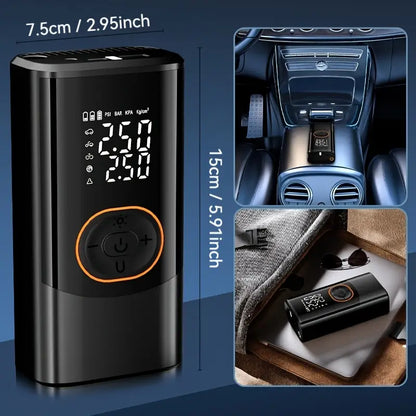 Draagbare Elektrische Bandenpomp – Compact, Krachtig & Slim Display