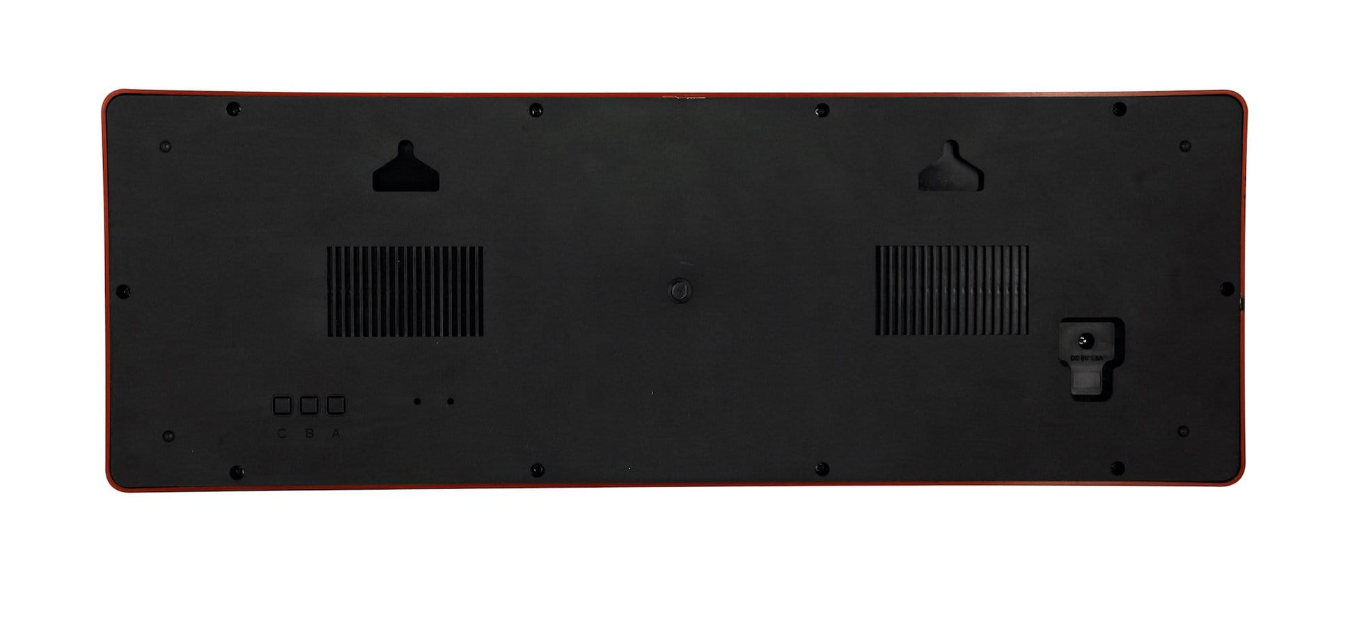 Blauwe llama-klok met cactus op houten plank