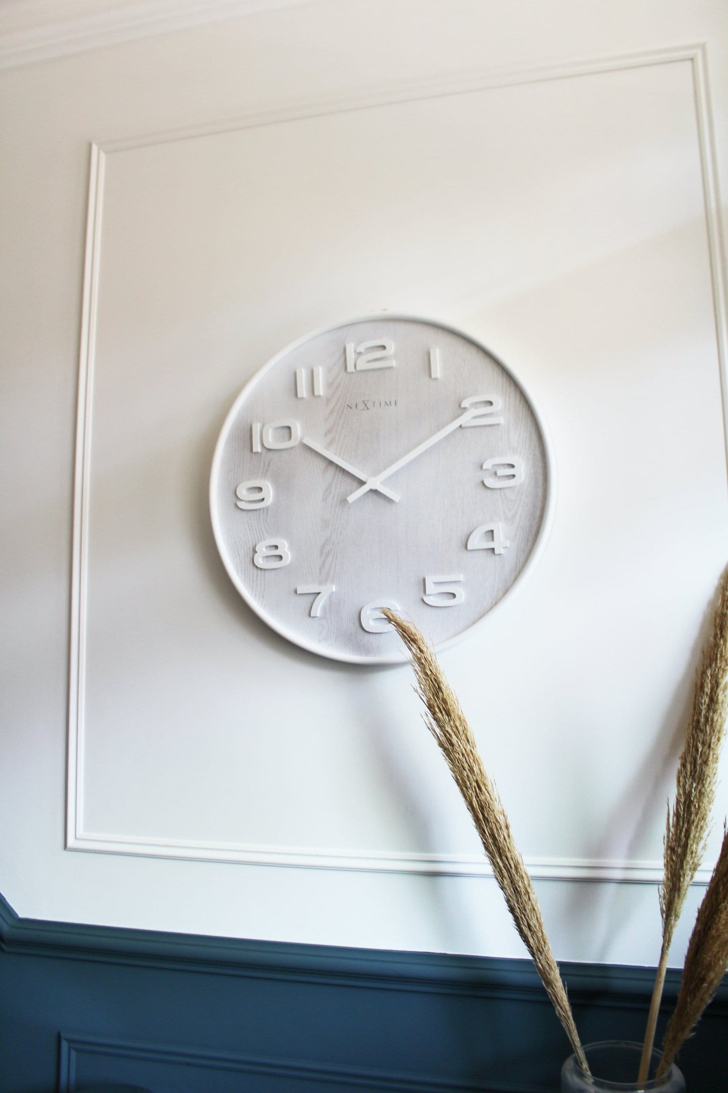 NeXtime Wood Wood - Uniek Design met Natuurlijk Hout - 35 cm