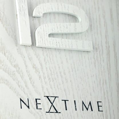 NeXtime Wood Wood - Uniek Design met Natuurlijk Hout - 35 cm
