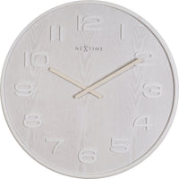 NeXtime Wood Wood - Uniek Design met Natuurlijk Hout - 35 cm