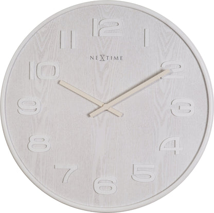 NeXtime Wood Wood - Uniek Design met Natuurlijk Hout - 35 cm