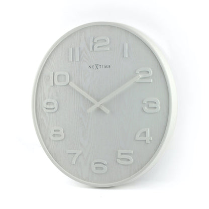 NeXtime Wood Wood - Uniek Design met Natuurlijk Hout - 35 cm