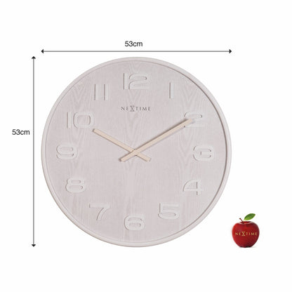 NeXtime Wood Wood - Uniek Design met Natuurlijk Hout - 35 cm