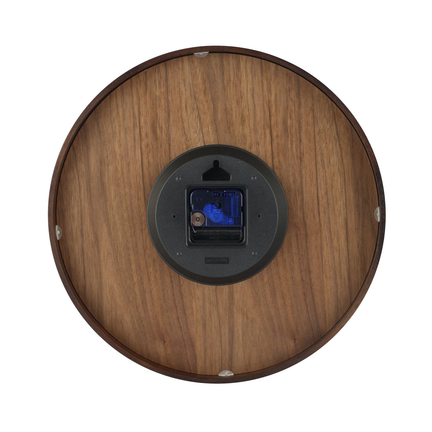 NeXtime Wood Wood Medium - Natuurlijke uitstraling - Houten wandklok 35 cm