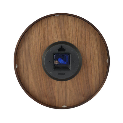 NeXtime Wood Wood Medium - Natuurlijke uitstraling - Houten wandklok 35 cm