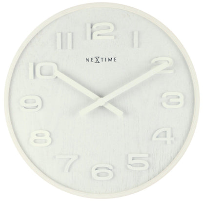 NeXtime Wood Wood - Uniek Design met Natuurlijk Hout - 35 cm