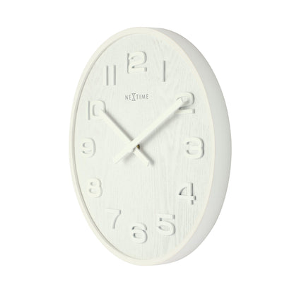 NeXtime Wood Wood - Uniek Design met Natuurlijk Hout - 35 cm