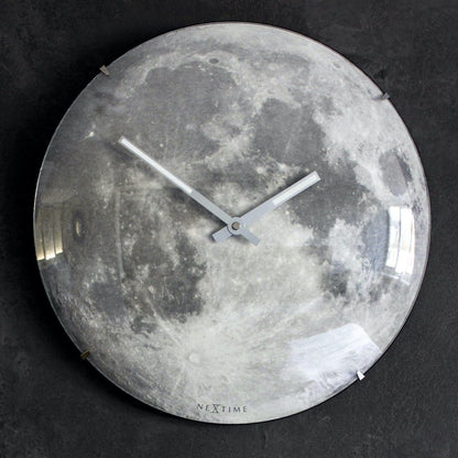 Comnox - NeXtime Moon Dome Wandklok - Lichtgevende maanmotief - 35 cm
