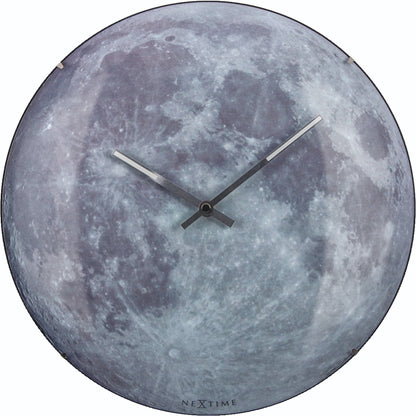 Comnox - NeXtime Moon Dome Wandklok - Lichtgevende maanmotief - 35 cm
