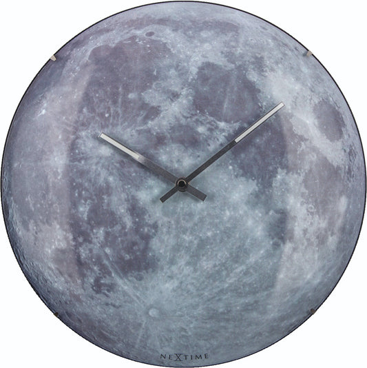 Comnox - NeXtime Moon Dome Wandklok - Lichtgevende maanmotief - 35 cm