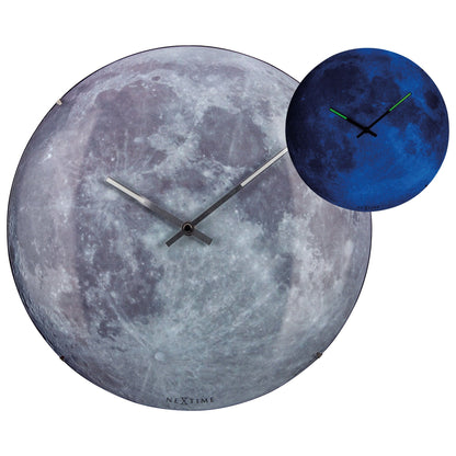 Comnox - NeXtime Moon Dome Wandklok - Lichtgevende maanmotief - 35 cm