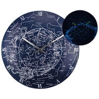 Comnox - Wandklok Milky Way Dome - Glansvolle nachtelijke tijdweergave - Stille beweging - Ø35,6 cm - Glare-free dome - 1 AA batterijen - Comnox