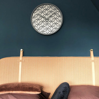 NeXtime Bella Mirror - Decoratieve Wandklok met Spiegelglas - 50 cm