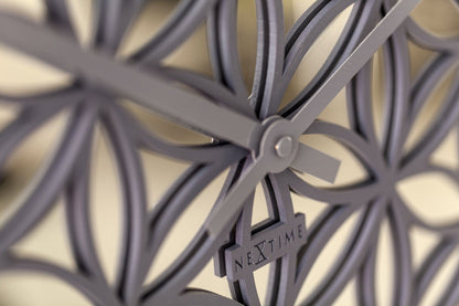 NeXtime Bella Mirror - Decoratieve Wandklok met Spiegelglas - 50 cm