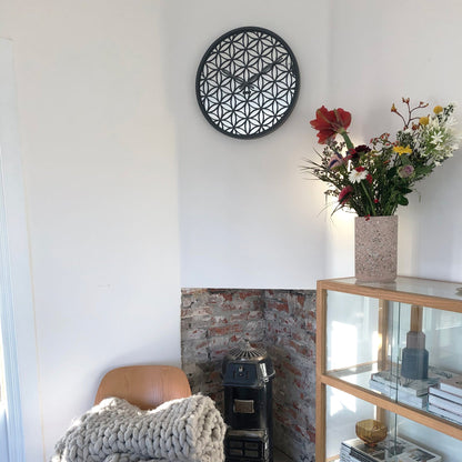 NeXtime Bella Mirror - Decoratieve Wandklok met Spiegelglas - 50 cm