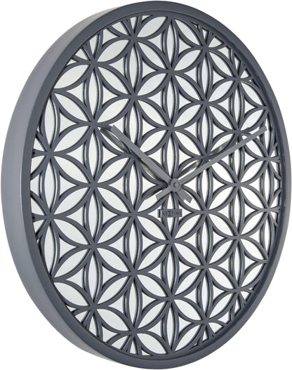 NeXtime Bella Mirror - Decoratieve Wandklok met Spiegelglas - 50 cm