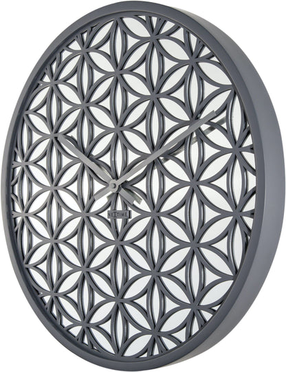 NeXtime Bella Mirror - Decoratieve Wandklok met Spiegelglas - 50 cm