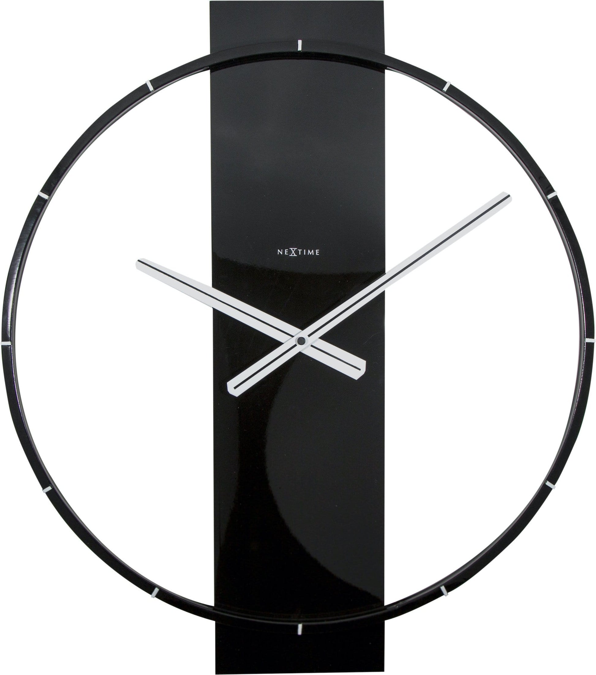 NeXtime Carl - Minimalistisch design met hout en staal - Zwart