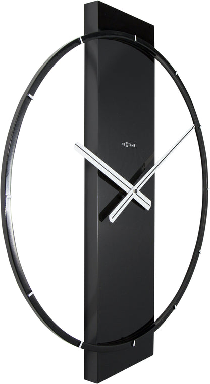 NeXtime Carl - Minimalistisch design met hout en staal - Zwart