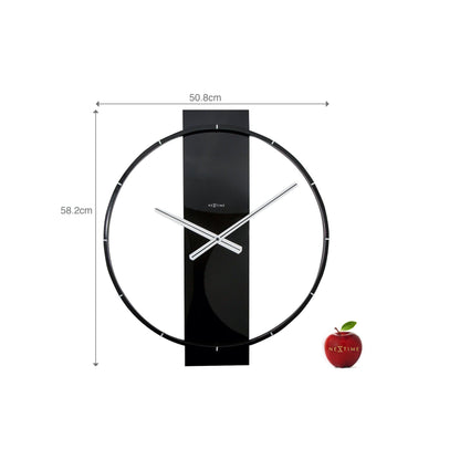 NeXtime Carl - Minimalistisch design met hout en staal - Zwart