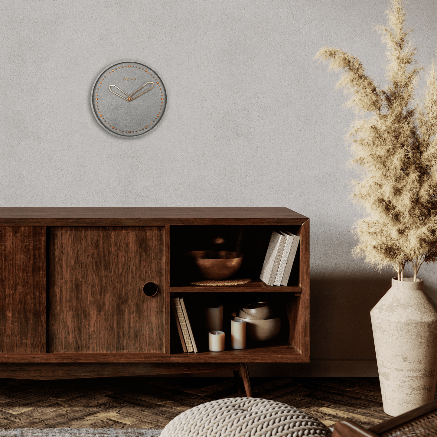 NeXtime Cross Wandklok - Modern Design - 35 cm